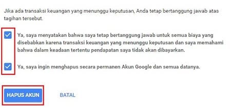 Cara Menghapus Akun Google Atau Gmail Secara Permanen