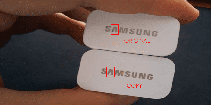 Logo Samsung Pada Bagian Atas Charger