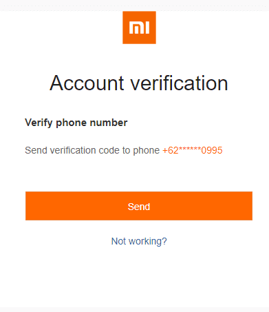 reset password mi account
