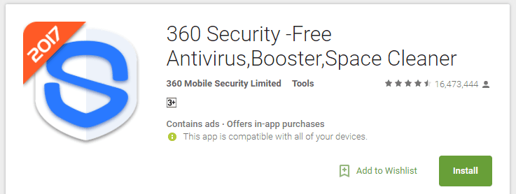 Anti Virus Malware Terbaik 360 Security -Free Antivirus, Booster, Space Cleaner