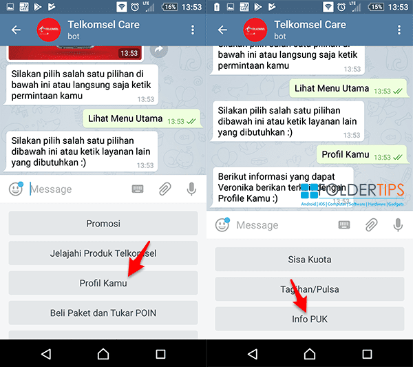 Mengetahui PUK Telkomsel melalui Telegram