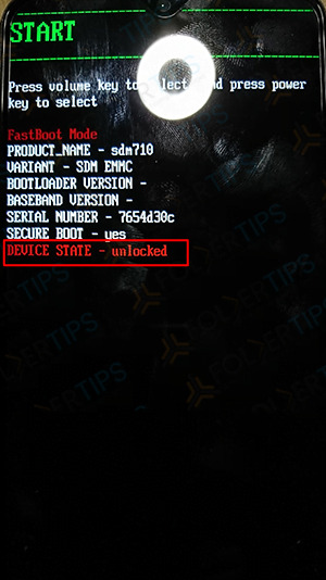 cek status unlock bootloader realme
