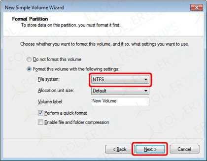 membagi partisi hardisk format NTFS