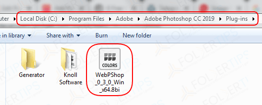 letakkan file plugin webp photoshop