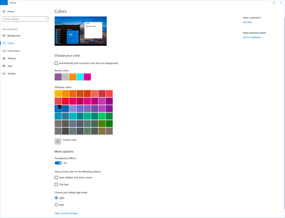 Anda-bisa-langsung-mengklik-Colors Cara Merubah Tampilan Windows 10