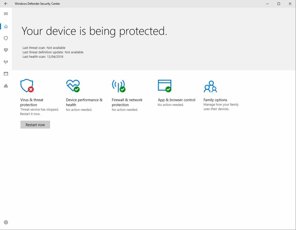 Buka-Windows-Security-Center-klik-Restart-Now-pada-Virus-Threat-Protection