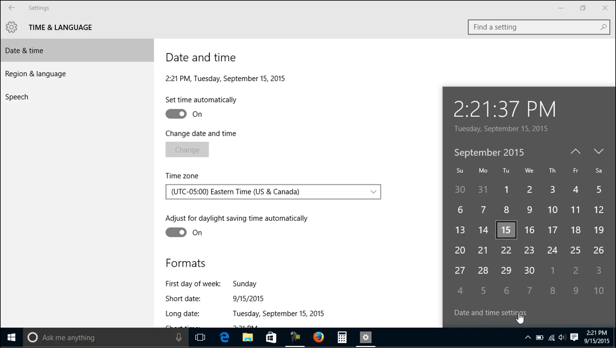 Klik-Change-dat-and-time-setting cara menampilkan jam di desktop Windows 10