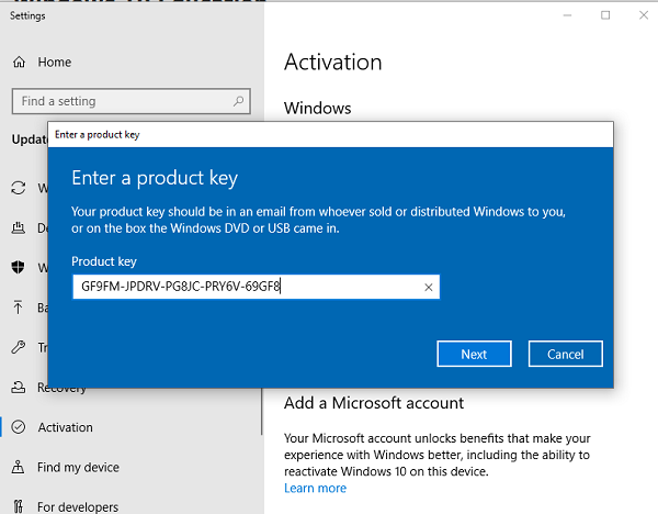 Klik-‘activation-key-pada-menu-bagian-kiri-lalu-klik-‘change-product Cara Menghilangkan Activate Windows 10 