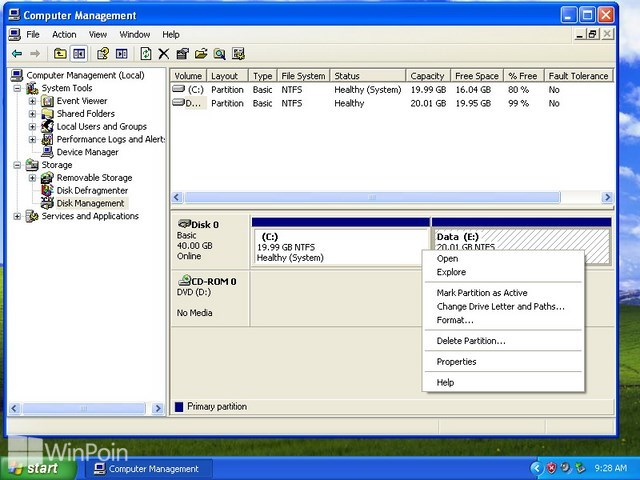 Pilih-opsi-Delete-Partition Cara partisi hardisk Windows 10