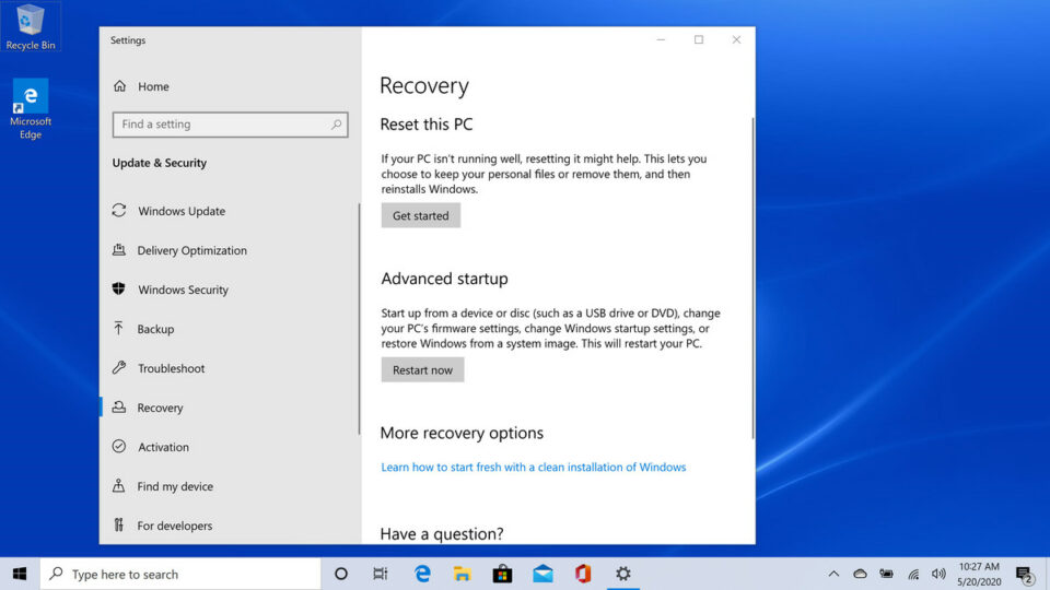 Reset-perangkat Cara mempercepat booting Windows 10