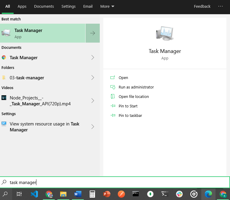 Melalui-Kotak-Pencarian Cara Membuka Task Manager di Windows 10