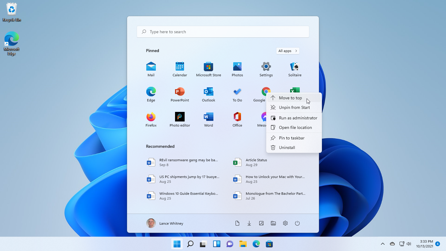 Pilih-Unpin-Grup-from-Start Cara mengubah tampilan desktop Windows 10