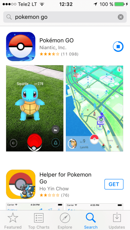 Masuk-pada-App-Store-tulis-Pokemon-GO-pada-kolom-pencarian-dan-klik-Search