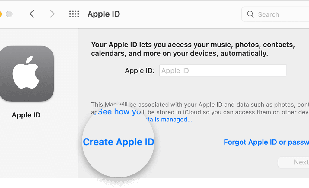Pilih-‘masuk-setelah-itu-pilih-‘Buat-ID-Apple-Baru